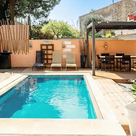 Magnifique Climatisee , Brasero & Petanque Et Piscine * Coursan